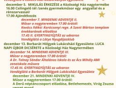 2025 DECEMBERI PROGRAMOK