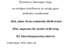 Hőségriadó 2026.
