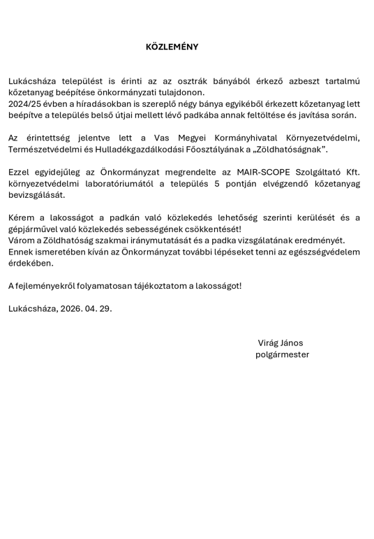 Közlemény