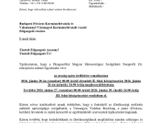 Hőségriasztás meghosszabbítása 2026.