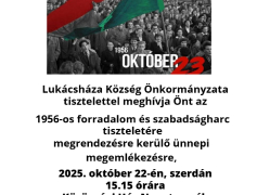 MEGHÍVÓ - 1956-OS FORRADALOM ÉS SZABADSÁGHARC TISZTELETÉRE RENDEZETT MEGEMLÉKEZÉSRE