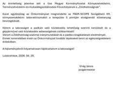 Közlemény 2026